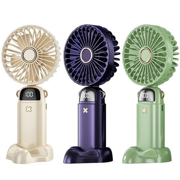 Портативний вентилятор Mini fan XL-880 діаметр 9 см із підставкою для телефона та дисплеєм XL880 фото
