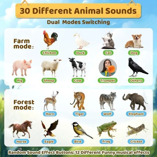 Дитяча інтерактивна іграшка Горн зі звуками тварин Animal Caller Горн із імітацією 30 звуків тварин 2018905 фото