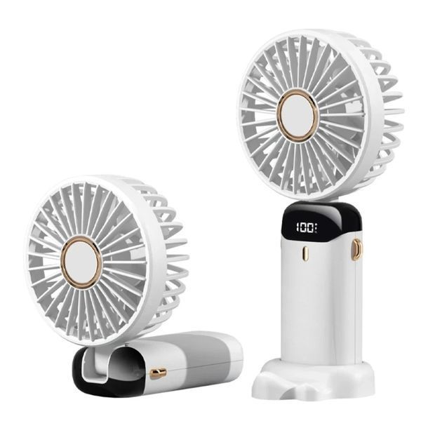 Портативний вентилятор Mini fan XL-880 діаметр 9 см із підставкою для телефона та дисплеєм XL880 фото