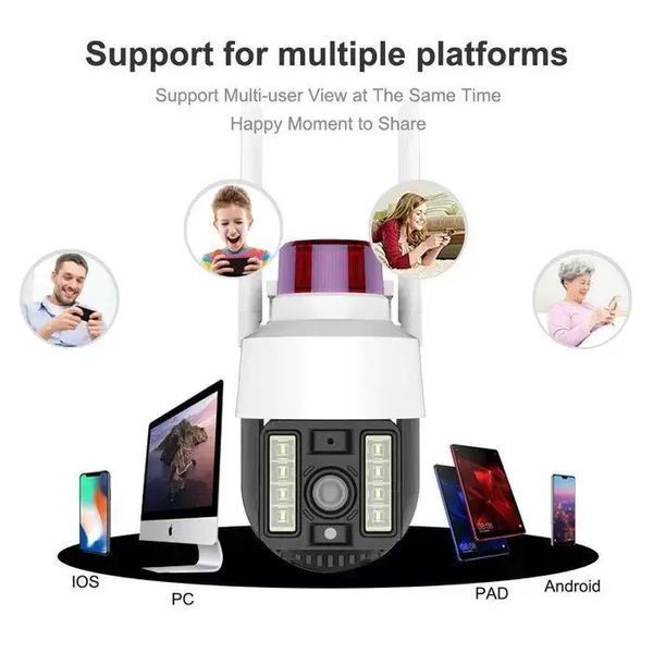 Бездротова вулична камера WiFi PTZ Verto VRT-C262 FHD 4mp поворотна з сигналізацією M16972 фото