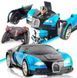 Машинка Трансформер Bugatti Size 18 см Robot Car синя з пультом pr2145777 фото 1