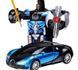 Машинка Трансформер Bugatti Size 18 см Robot Car синя з пультом pr2145777 фото 3