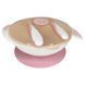 Тарілка на присосці з ложкою та виделкою MGZ-0109(Peach) 350 мл MGZ-0109(Peach) фото 1