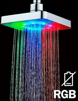 Насадка для душу з LED підсвічуванням RGB LED SHOWER Світлодіодна Лійка 2053309 фото