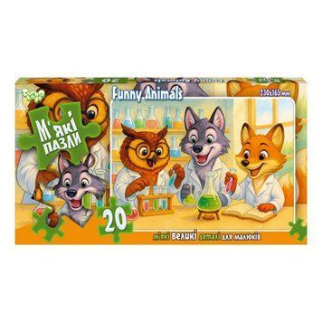 Дитячі м'які пазли "Funny Animals" S20-10-16, 20 елементів S20-10-16 фото
