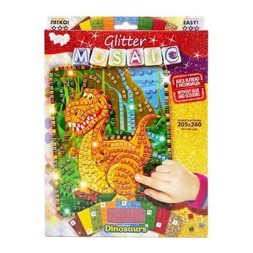 Креативна творчість "Блискуча мозаїка: Dinosaurs" БМ-02-01, 20.6х26 см БМ-02-01 фото