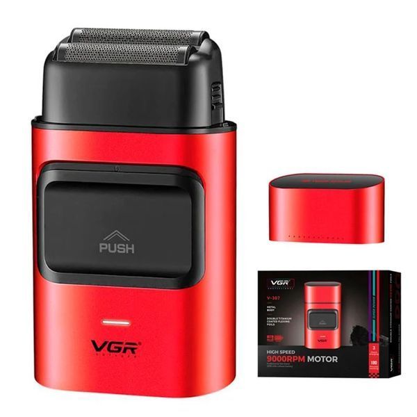 Шейвер VGR V-307 акумуляторний / Тример для обличчя / Чоловіча електробритва з USB 2055629/2 фото
