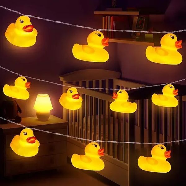Гірлянда світлодіодна для дитячої кімнати DUCK 1.5 м Гірлянда з 10 пластикових міні-качечок 2127854 фото