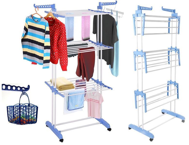 Багатоярусна сушарка для білизни, речей, одягу Garment rack with wheels складана Garment фото