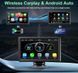 Бездротовий автомобільний екран CarPlay / Портативний автомобільний відеоплеєр, сумісний з Apple CarPlay та Android Auto, 7-дюймовий сенсорний IPS-екран для автомобільної стереосистеми з GPS-навігаціє G6697 фото 4