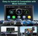 Бездротовий автомобільний екран CarPlay / Портативний автомобільний відеоплеєр, сумісний з Apple CarPlay та Android Auto, 7-дюймовий сенсорний IPS-екран для автомобільної стереосистеми з GPS-навігаціє G6697 фото 5