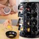 Органайзер для спецій, набір ємностей баночок Marble BLACK 16 штук MAB16 фото 4