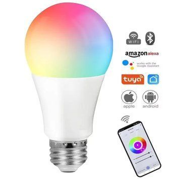 Розумна лампочка Tuya Smart LED WiFi Смарт Лампа E27 RGB Color 2700K-6500K 9W sp10010 фото