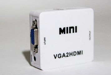 Перехідник VGA на HDMI конвертер для ПК, ноутбука, відео реєстратора адаптер перетворювач з аудіо та зовнішнім живленням HDMI - VGA VGA2HDMI(4272) sp52555 фото