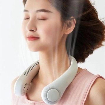 Вентилятор на шию NECK FAN VT-1010 портативний з акумулятором 4000 мА&middot;год + 3 режими обдування 5 Вт FAN1010 фото