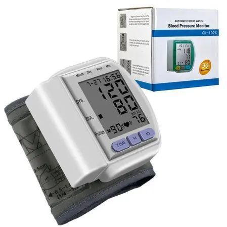 Автоматичний тонометр для вимірювання тиску пульсу на зап'ясті Blood Pressure Monitor CK-102S 2260010 фото
