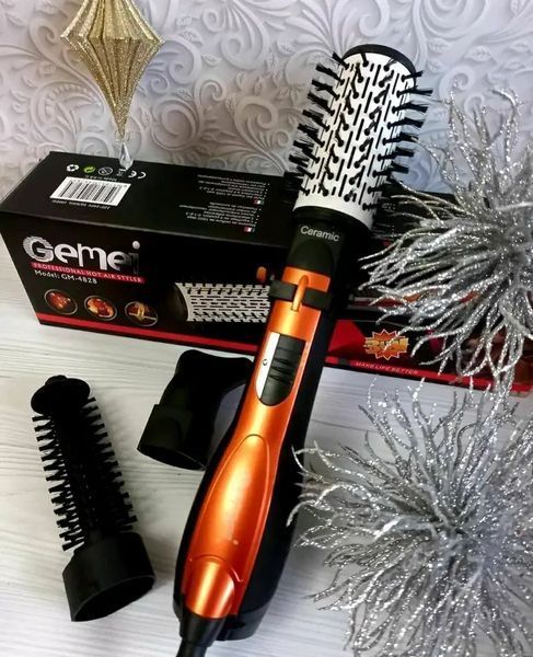Фен гребінець, що обертається, з насадками Gemei GM-4828 повітряний стайлер для укладання волосся mu8855201236 фото