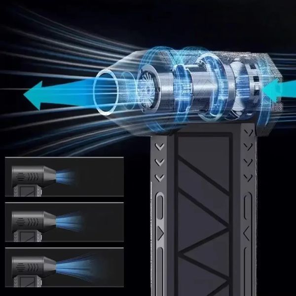 Міні турбовентилятор 5000 мА&middot;год, від USB, ZY7400-SE/PRO/Акумуляторна повітродувка/ Портативний турбофен Y7400 фото