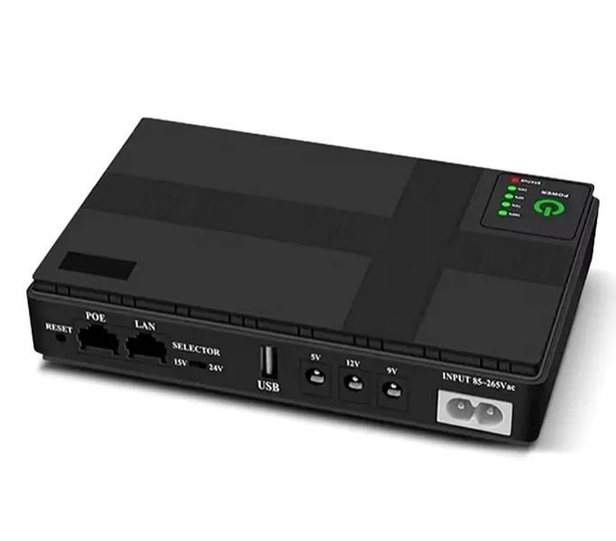 ДБЖ для роутера UPS DC1018P, 10400 mAh 18W, оптики, терміналу, відеокамери, 5V/9V/12V M16838 фото