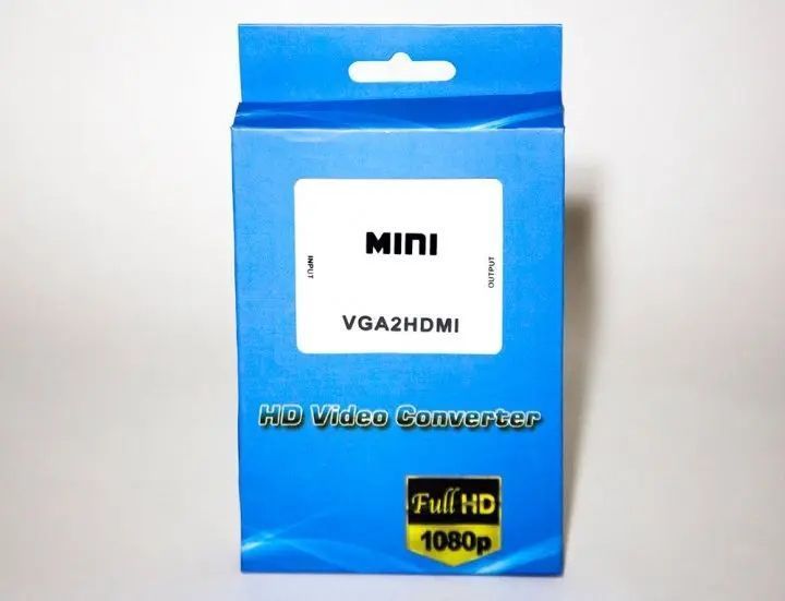 Перехідник VGA на HDMI конвертер для ПК, ноутбука, відео реєстратора адаптер перетворювач з аудіо та зовнішнім живленням HDMI - VGA VGA2HDMI(4272) sp52555 фото