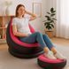 Надувний диван з пуфом Air Sofa / Надувне велюрове крісло з пуфом+насос Рожевий 255874321/3 фото 3