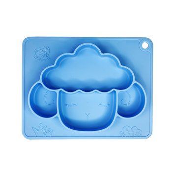 Силіконова тарілка-килимок "Баранчик" MGZ-0125(Blue) 18х23 см MGZ-0125(Blue) фото