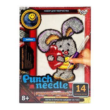 Набір для творчості "Punch Needle: Зайчик" PN-01-10 килимова вишивка PN-01-10 фото