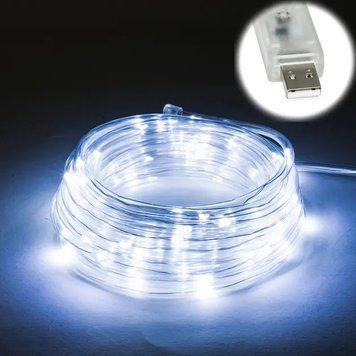 Гірлянда USB світлодіодна для дому Роса Холодний білий 10 м 1212102 фото