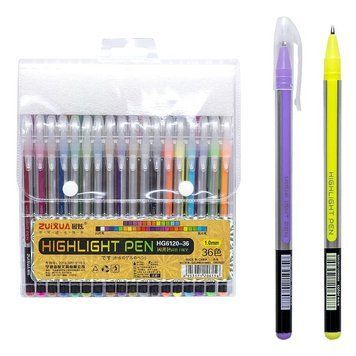 Набір гелевих ручок "Highlight Pen" HG6120-36, 36 кольорів (116587) HG6120-36 фото