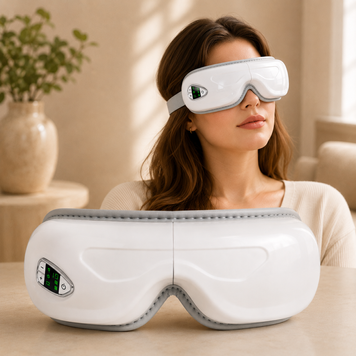 Масажер для очей TS-5507 Airbag eye massager / Акумуляторний масажер 3 режими / Вібраційні масажні окуляри для розслаблення SK-TS5507 фото