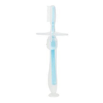 Силіконова зубна щітка Mumlove MGZ-0707(Blue) з обмежувачем MGZ-0707(Blue) фото