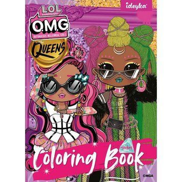 Дитяча книжка-розмальовка "L.O.L O.M.G. Queens 2" LCB15 зі стікерами LCB15 фото