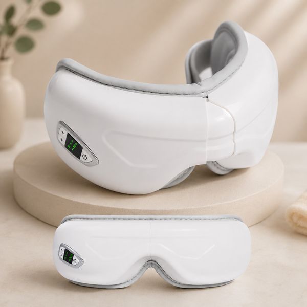 Масажер для очей TS-5507 Airbag eye massager / Акумуляторний масажер 3 режими / Вібраційні масажні окуляри для розслаблення SK-TS5507 фото