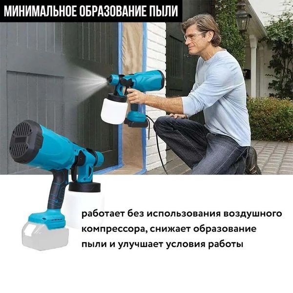 Акумуляторний фарбопульт із регулюванням ширини 24v з акумулятором у комплекті DIN60 фото