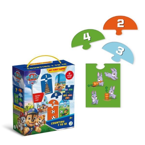 Пазл дитячий "Paw Patrol лічба від 1 до 10" 200621, 20 елементів 200621 фото