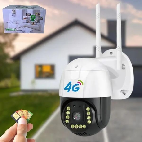 Камера зовнішнього відеоспостереження 4G Sim V380 PRO Вулична відеокамера IP 66 з нічною зйомкою JamV380 фото