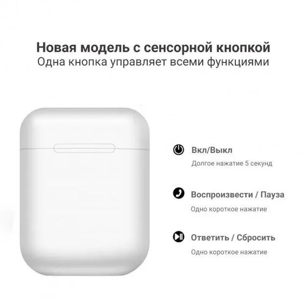 Бездротові сенсорні навушники i12 TWS TWSi12 фото
