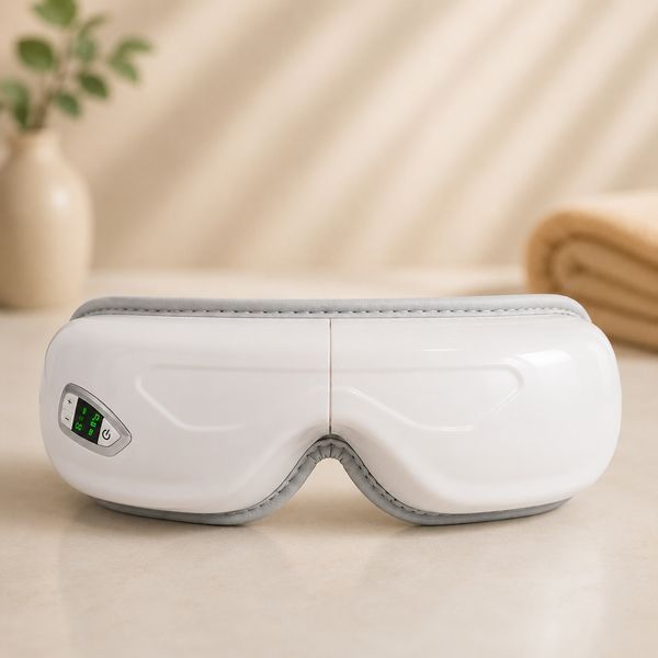 Масажер для очей TS-5507 Airbag eye massager / Акумуляторний масажер 3 режими / Вібраційні масажні окуляри для розслаблення SK-TS5507 фото