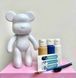 Флюїдне ведмежатко fluid bear bearbrick, 23 см, з фарбами YELLOW YELL23 фото 3