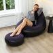 Надувний диван з пуфом Air Sofa / Надувне велюрове крісло з пуфом+насос Фіолетовий 255874321/4 фото 1