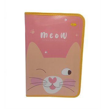 Папка для ручної праці на блискавці А4 "Cat Meow" АП-1002-1 АП-1002-1 фото