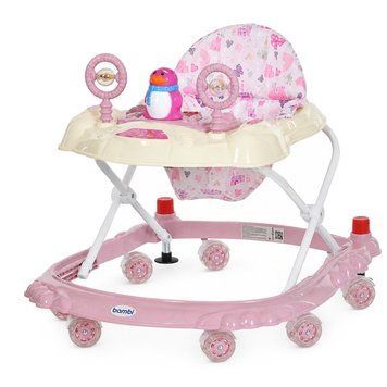 Дитячі Ходунки M 3168-1(Light-Pink) музичні та світлові ефекти, зі стопором M 3168-1(Light-Pink) фото