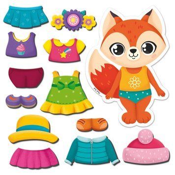 Магнітна гра Одягалка "Лисичка" Vladi Toys VT3204-33 Укр VT3204-33 фото