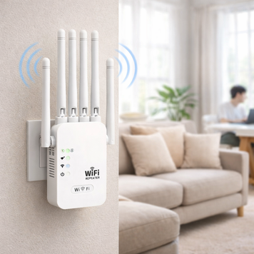 Потужний Wi-Fi ретранслятор 2.4G з 6 антенами / маршрутизатор / підсилювач вай фай сигналу Jam3113 фото