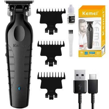 Акумуляторна машинка для стрижки + 3 насадки, USB, Kemei KM-2299 239KM-2299 фото