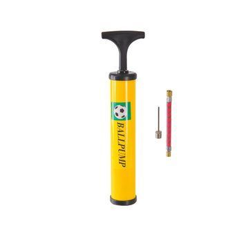 Ручний насос для м'ячів N41504(Yellow) 25 см, голка для накачування та гнучкий шланг N41504(Yellow) фото