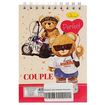 Блокнот для записей "Perfect couple" А6 АП-1711-5, 40 листов, пружина сверху АП-1711-5 фото