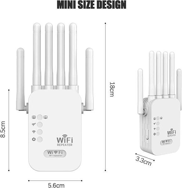 Потужний Wi-Fi ретранслятор 2.4G з 6 антенами / маршрутизатор / підсилювач вай фай сигналу Jam3113 фото