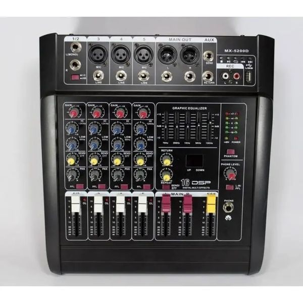 4-х канальний Bluetooth аудіо мікшер з USB Mixer BT 5300D/5200D 4ch sp2382 фото