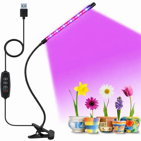 Світлодіодна фітолампа Grow Light для вирощування рослин, розсади Повний спектр 1 голова 2019086 фото